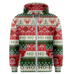Ugly Sweater Merry Christmas  Men s Zipper Hoodie by artworkshop