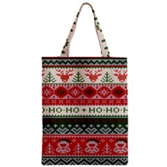 Ugly Sweater Merry Christmas  Zipper Classic Tote Bag by artworkshop