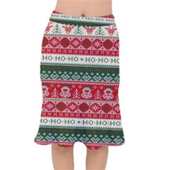 Ugly Sweater Merry Christmas  Short Mermaid Skirt by artworkshop