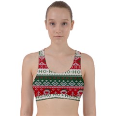 Ugly Sweater Merry Christmas  Back Weave Sports Bra by artworkshop