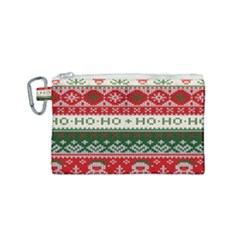 Ugly Sweater Merry Christmas  Canvas Cosmetic Bag (small) by artworkshop