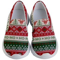 Ugly Sweater Merry Christmas  Kids Lightweight Slip Ons by artworkshop