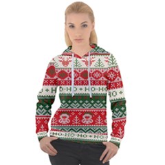 Ugly Sweater Merry Christmas  Women s Overhead Hoodie by artworkshop