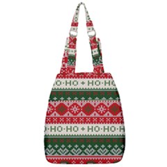 Ugly Sweater Merry Christmas  Center Zip Backpack by artworkshop