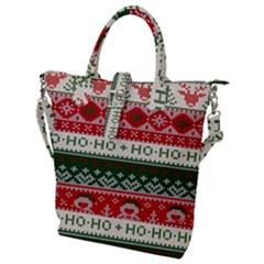 Ugly Sweater Merry Christmas  Buckle Top Tote Bag by artworkshop