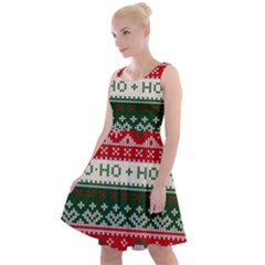 Ugly Sweater Merry Christmas  Knee Length Skater Dress by artworkshop