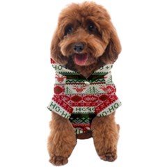 Ugly Sweater Merry Christmas  Dog Coat by artworkshop