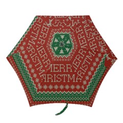 Merry Christmas  Pattern Mini Folding Umbrellas by artworkshop