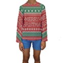 Merry Christmas  Pattern Kids  Long Sleeve Swimwear View1