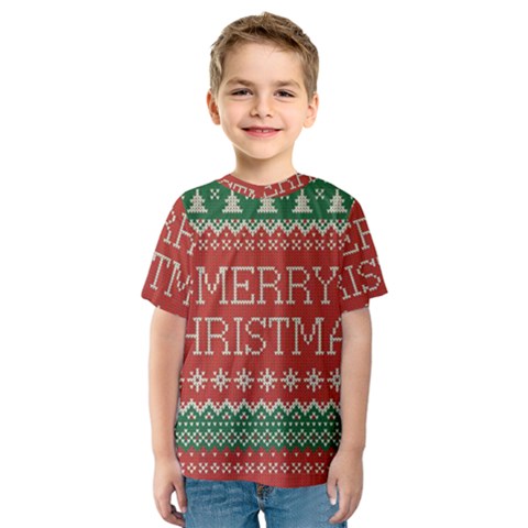 Merry Christmas  Pattern Kids  Sport Mesh T-shirt by artworkshop