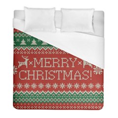 Merry Christmas  Pattern Duvet Cover (full/ Double Size) by artworkshop