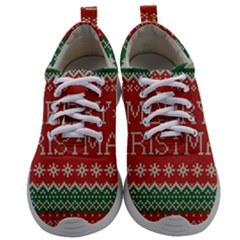 Merry Christmas  Pattern Mens Athletic Shoes by artworkshop