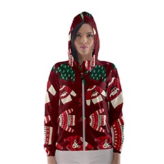 Ugly Sweater Wrapping Paper Women s Hooded Windbreaker by artworkshop