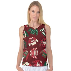 Ugly Sweater Wrapping Paper Women s Basketball Tank Top by artworkshop