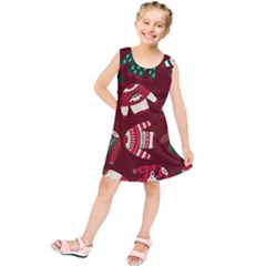 Ugly Sweater Wrapping Paper Kids  Tunic Dress by artworkshop