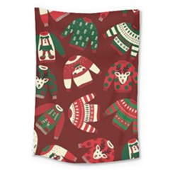 Ugly Sweater Wrapping Paper Large Tapestry by artworkshop