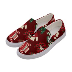 Ugly Sweater Wrapping Paper Women s Canvas Slip Ons by artworkshop