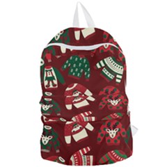 Ugly Sweater Wrapping Paper Foldable Lightweight Backpack by artworkshop