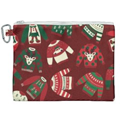Ugly Sweater Wrapping Paper Canvas Cosmetic Bag (xxl) by artworkshop