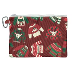 Ugly Sweater Wrapping Paper Canvas Cosmetic Bag (xl) by artworkshop