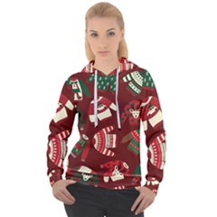 Ugly Sweater Wrapping Paper Women s Overhead Hoodie by artworkshop