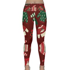 Ugly Sweater Wrapping Paper Lightweight Velour Classic Yoga Leggings by artworkshop