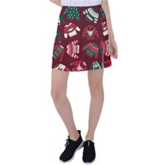 Ugly Sweater Wrapping Paper Tennis Skirt by artworkshop