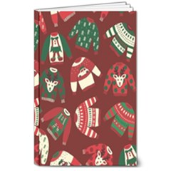 Ugly Sweater Wrapping Paper 8  X 10  Softcover Notebook