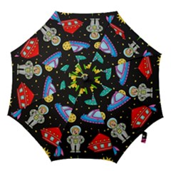 Seamless Pattern With Space Objects Ufo Rockets Aliens Hand Drawn Elements Space Hook Handle Umbrellas (Medium)