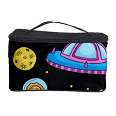 Seamless Pattern With Space Objects Ufo Rockets Aliens Hand Drawn Elements Space Cosmetic Storage Case