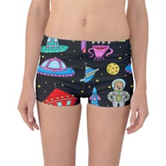 Seamless Pattern With Space Objects Ufo Rockets Aliens Hand Drawn Elements Space Boyleg Bikini Bottoms