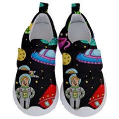 Seamless Pattern With Space Objects Ufo Rockets Aliens Hand Drawn Elements Space Kids  Velcro No Lace Shoes