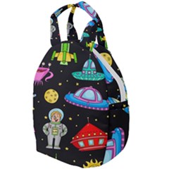 Seamless Pattern With Space Objects Ufo Rockets Aliens Hand Drawn Elements Space Travel Backpack