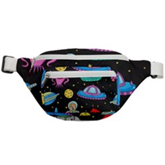 Seamless Pattern With Space Objects Ufo Rockets Aliens Hand Drawn Elements Space Fanny Pack