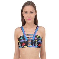 Seamless Pattern With Space Objects Ufo Rockets Aliens Hand Drawn Elements Space Cage Up Bikini Top