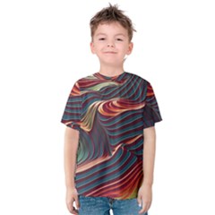 Dessert Storm Wave  pattern  Kids  Cotton T-shirt