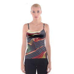 Dessert Storm Wave  pattern  Spaghetti Strap Top by coffeus