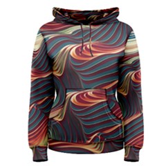 Dessert Storm Wave  pattern  Women s Pullover Hoodie by coffeus