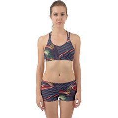 Dessert Storm Wave  pattern  Back Web Gym Set by coffeus