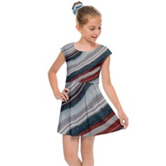 Dessert Road  pattern  All Over Print Design Kids  Cap Sleeve Dress by coffeus