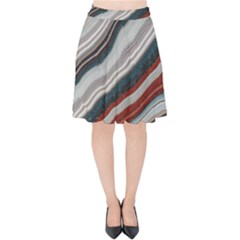 Dessert road  Pattern  all over print design Velvet High Waist Skirt