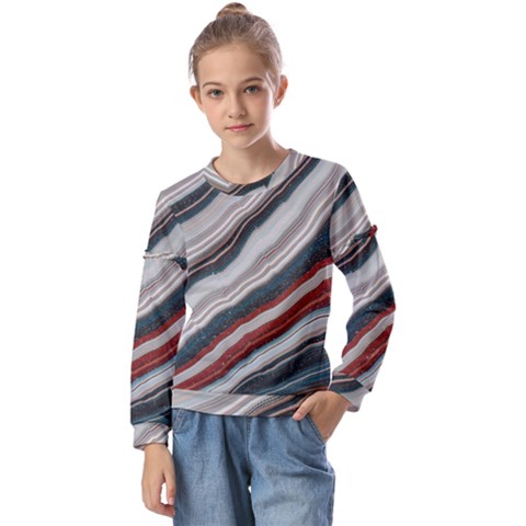 Dessert Road  pattern  All Over Print Design Kids  Long Sleeve T-shirt With Frill  by coffeus