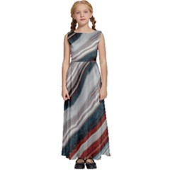 Dessert Road  pattern  All Over Print Design Kids  Satin Sleeveless Maxi Dress by coffeus