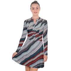 Dessert Road  pattern  All Over Print Design Long Sleeve Panel Dress by coffeus