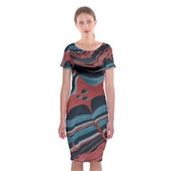 Dessert Land  pattern  All Over Print Design Classic Short Sleeve Midi Dress by coffeus