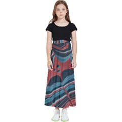 Dessert Land  pattern  All Over Print Design Kids  Flared Maxi Skirt by coffeus