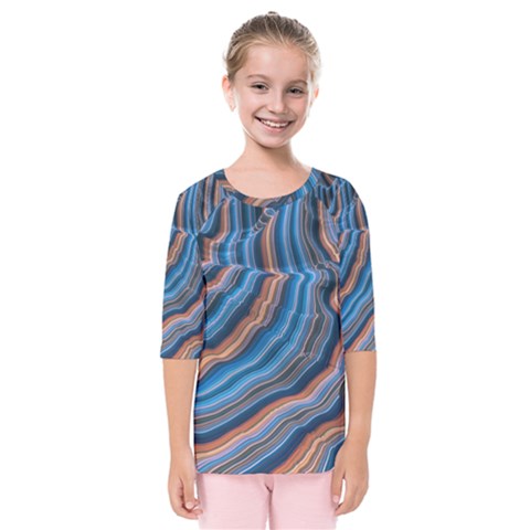 Dessert Waves  pattern  All Over Print Design Kids  Quarter Sleeve Raglan T-shirt by coffeus