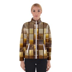 Golden Mosaic Tiles  Women s Bomber Jacket by essentialimage