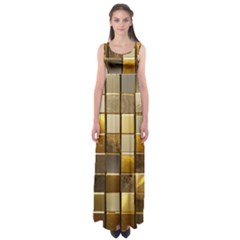 Golden Mosaic Tiles  Empire Waist Maxi Dress by essentialimage