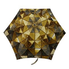 Golden Mosaic Tiles  Mini Folding Umbrellas by essentialimage365